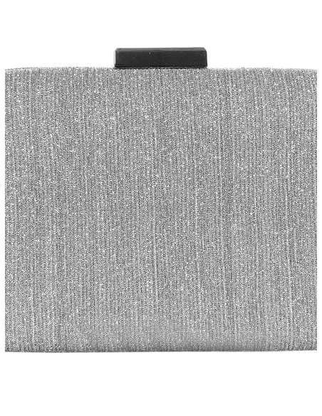 Pochette Mini Rigida Lamé Effetto Glitter Con Tracolla Catena Interna Rinascimento