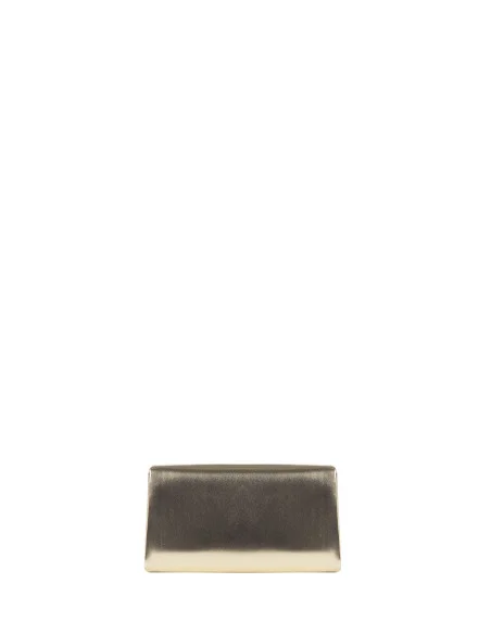 Pochette Rigida In Similpelle Metallizzata Con Tracolla Catena Removibile Rinascimento