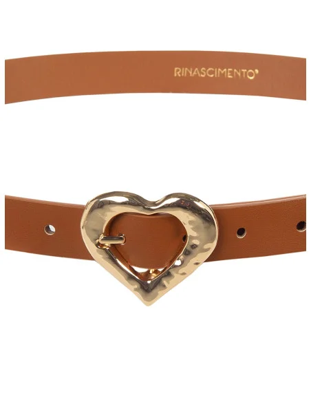 Ceinture rigide en simili-cuir avec boucle en forme de cœur Rinascimento