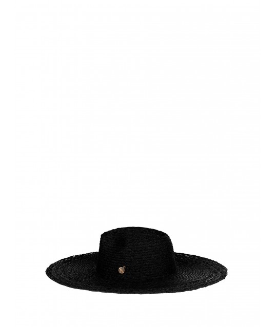 Rinascimento Wide-brimmed Braided Straw Hat with Openwork Border