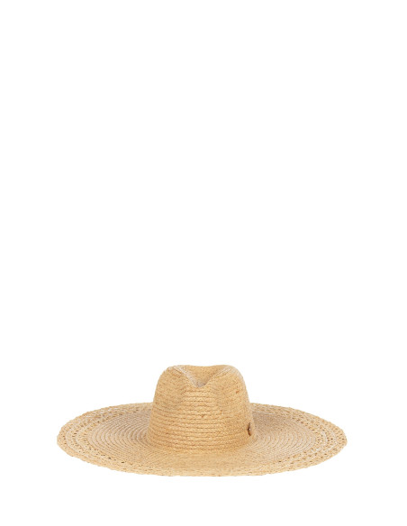 Cappello In Paglia Intrecciata A Tesa Larga Con Bordo Traforato Rinascimento