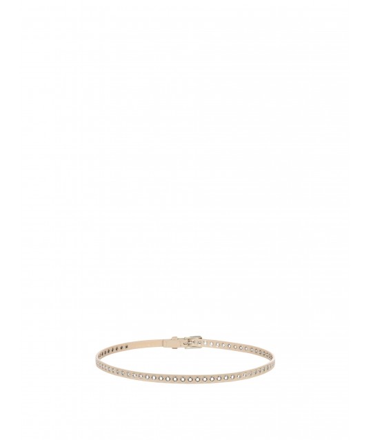Ceinture fine en cuir Simil avec anneaux Rinascimento