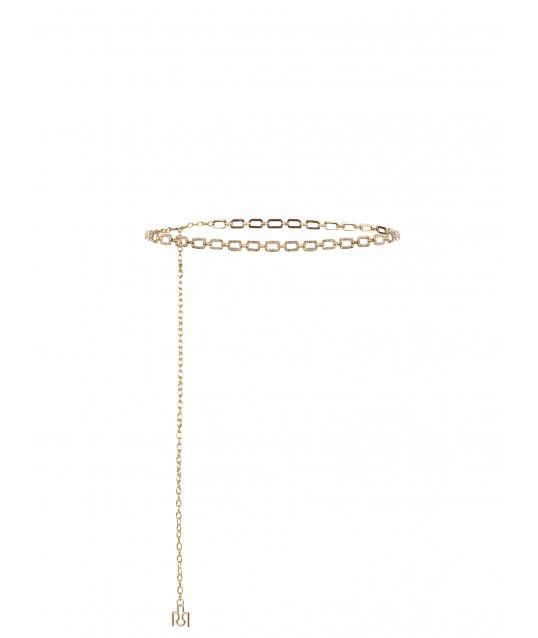 Ceinture bijou réglable avec rectangles et strass Rinascimento