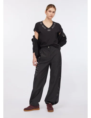 Pantalon de jogging en nylon et satin Liu Jo
