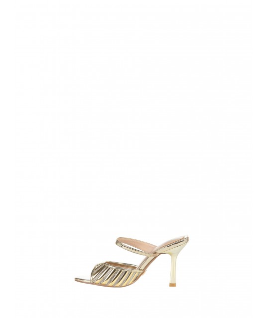 Open Sandals With Rhinestone Stripes Rinascimento