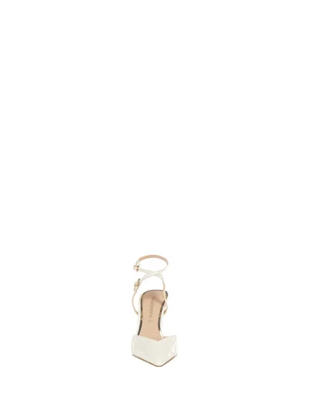 Décolleté en cuir verni avec double bride de cheville Rinascimento