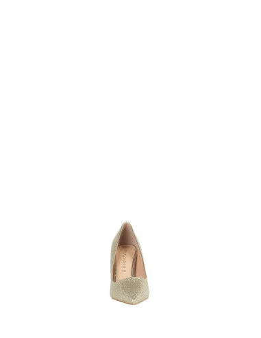 Décolleté pailleté avec talon en simili-cuir métallique Rinascimento