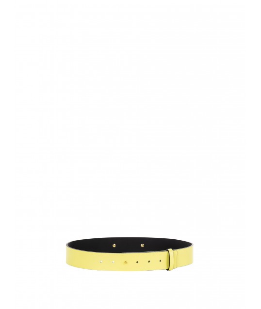 Ceinture fine en cuir rigide avec logo Rr Rinascimento