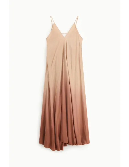 Long Dress With Straps And Shaded V-neck Dixie