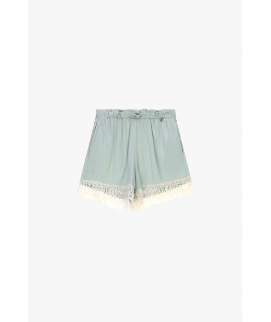 Short à coupe régulière avec bordure de dentelle florale Dixie