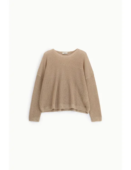 Dixie Relaxed Fit Wide Knit Crew Neck Sweater