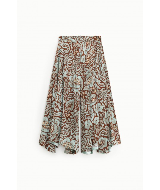 Pantaloni Palazzo Fantasia Floreale Ampi Dixie