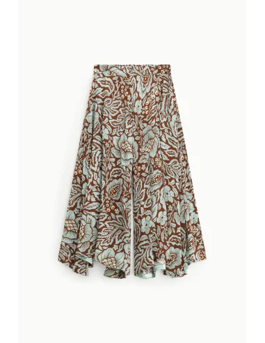 Pantaloni Palazzo Fantasia Floreale Ampi Dixie
