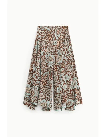 Pantaloni Palazzo Fantasia Floreale Ampi Dixie