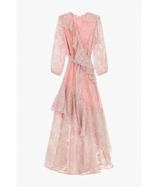 Robe longue avec volants et fantaisie florale Dixie