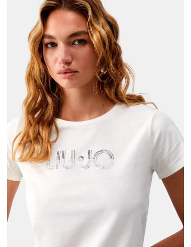 T-Shirt Con Strass Liu Jo