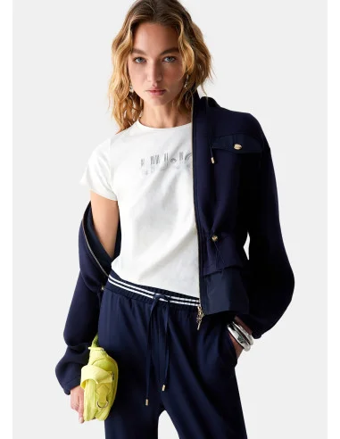 T-Shirt Con Strass Liu Jo