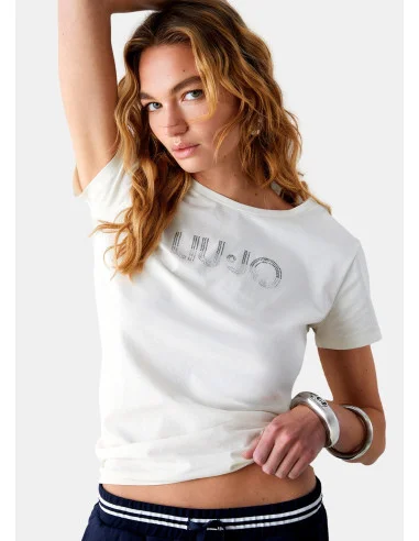 T-Shirt Con Strass Liu Jo