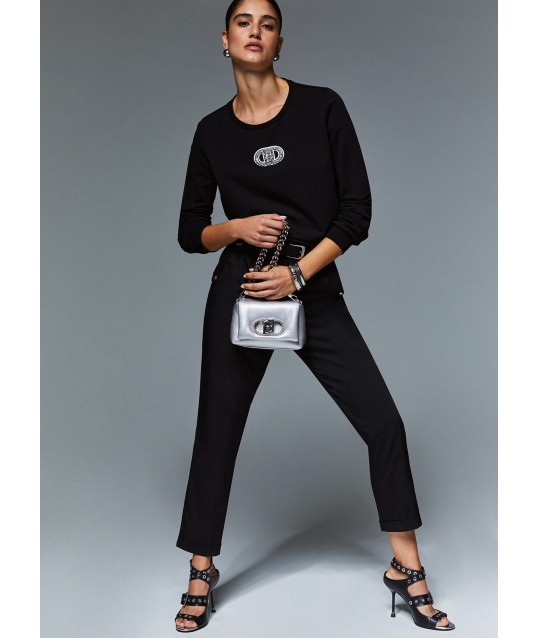 Pantaloni Slim Fit Con Risvolto Liu Jo