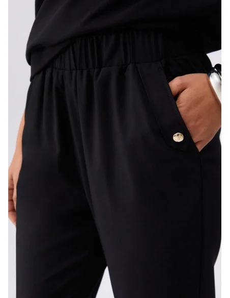 Pantaloni Slim Fit Con Risvolto Liu Jo