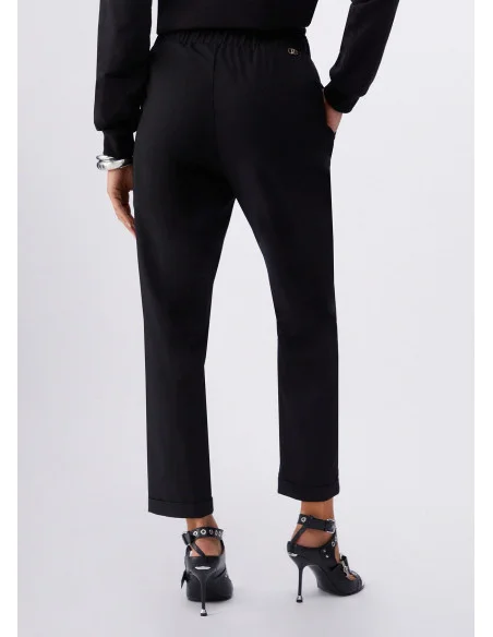 Pantaloni Slim Fit Con Risvolto Liu Jo