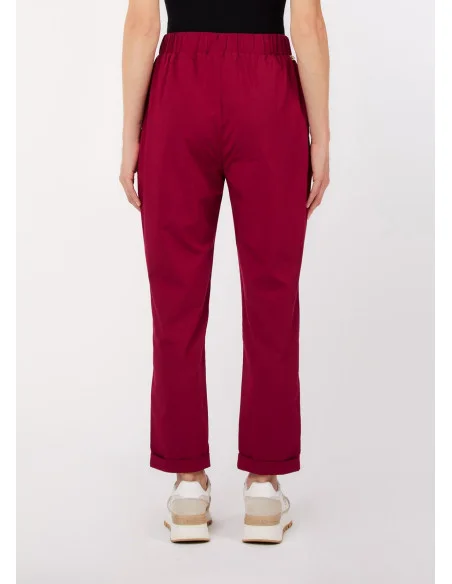Pantaloni Slim Fit Con Risvolto Liu Jo