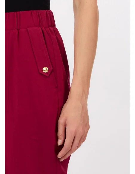 Pantaloni Slim Fit Con Risvolto Liu Jo