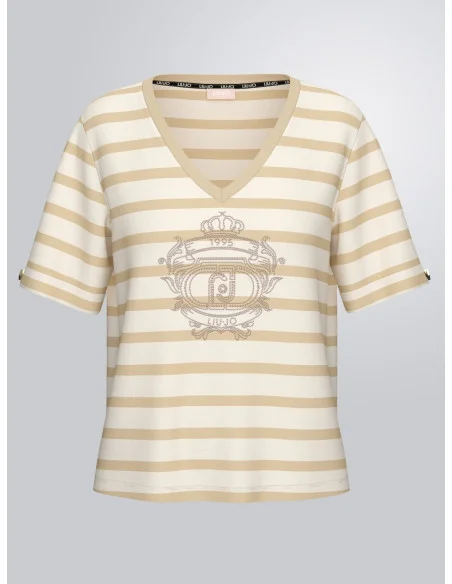 Liu Jo Jersey à rayures et strass