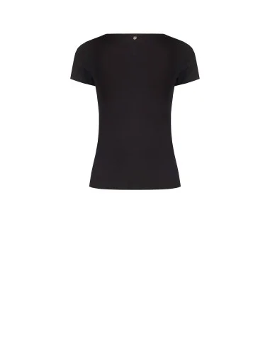 T-Shirt Slim Fit en mélange de viscose avec col en V Rinascimento