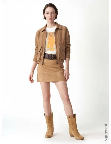 T-Shirt Regular In Cotone Con Stampa Bimba E Strass Rinascimento