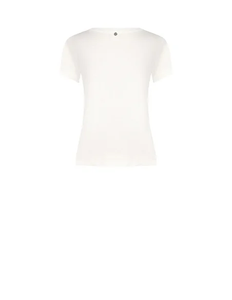T-Shirt régulier en coton avec imprimé Baby Girl et strass Rinascimento