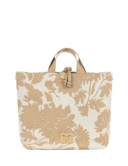 Maxi Shopper In Tela A Fiori Con Tracolla Regolabile E Removibile Rinascimento