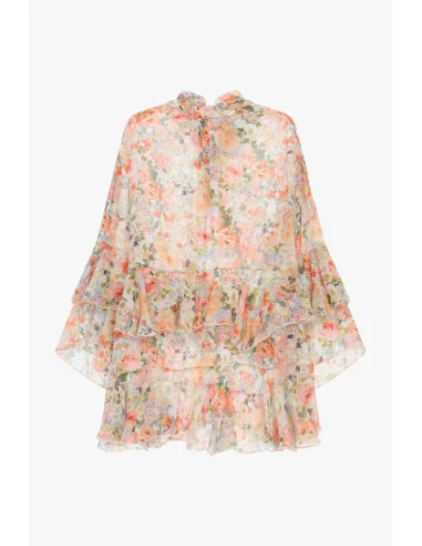 Robe courte à volants et imprimé floral Dixie