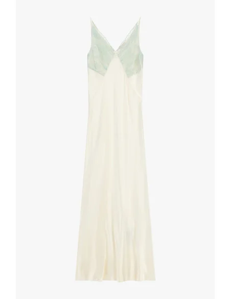Long Dress With Lace Inserts And Thin Straps Dixie