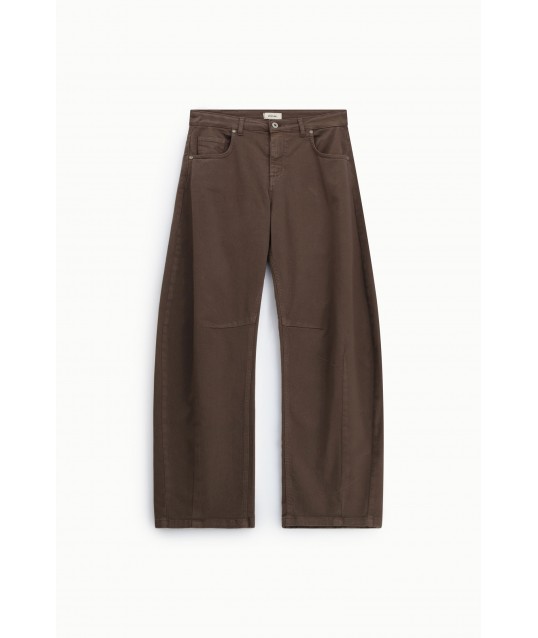 Pantalon large à cinq poches taille haute Dixie