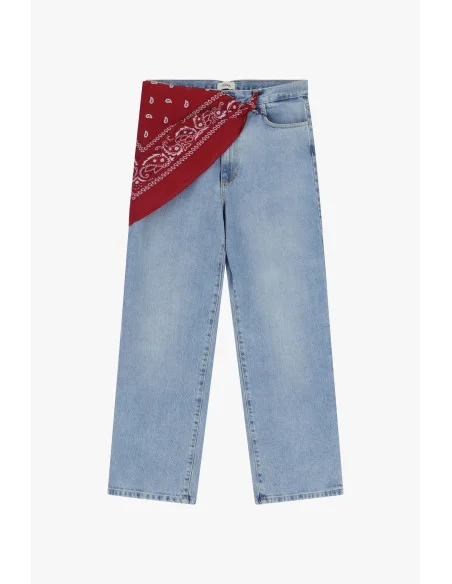 Jeans A Gamba Dritta Con Bandana Dixie