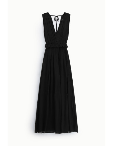 Sleeveless Jumpsuit with V-Neck and Ruched Waist Dixie