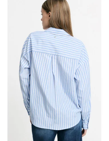 Camicia A Righe Con Tasca E Dettagli Traforati Please