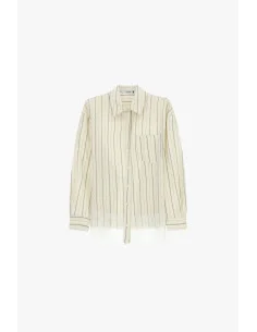 Striped Shirt With Lace Detail On Bottom Please 2