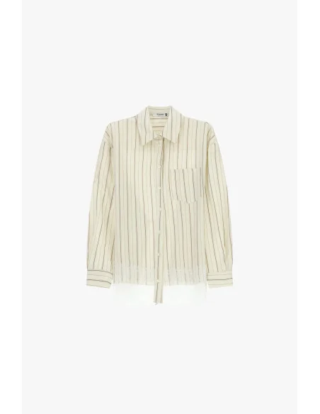 Shirt A Righe Con Dettaglio Pizzo Sul Fondo Please