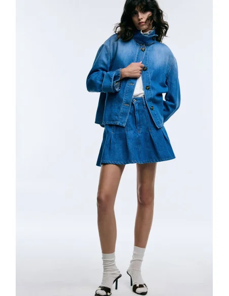 Skorts Vita Alta Con Tasche Frontali E Pieghe Please