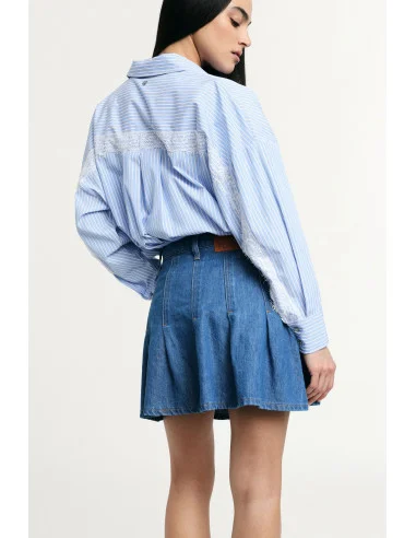 Skorts Vita Alta Con Tasche Frontali E Pieghe Please