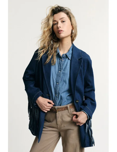 Blazer Con Frange E Chiusura A Bottoni Please