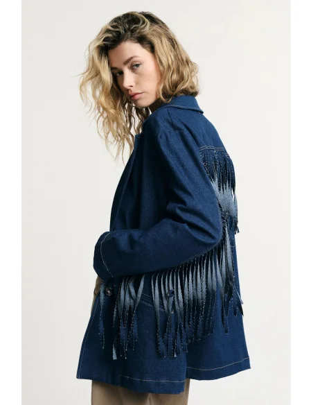 Blazer Con Frange E Chiusura A Bottoni Please