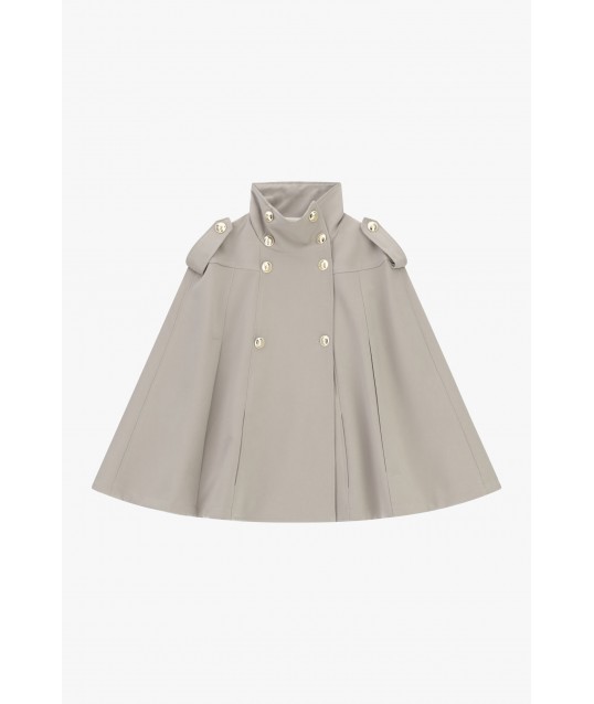 Manteau cape à double boutonnage avec épaulettes Please