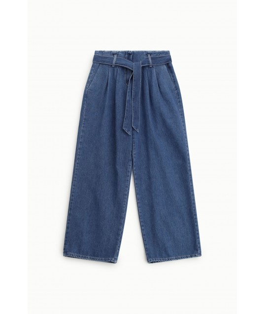 Jeans Paperbag Vita Alta Con Cintura Coordinata Please