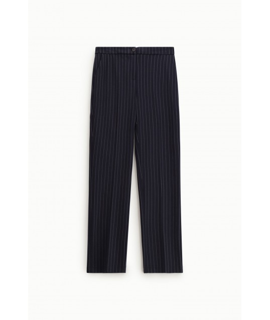 Pantalon tailleur rayé avec taille moyenne Please