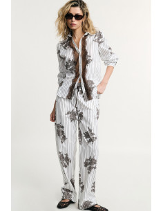 Pantalon à rayures et à motifs Palace avec cordon de serrage Please