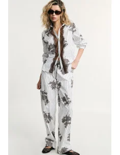 Pantalon à rayures et à motifs Palace avec cordon de serrage Please