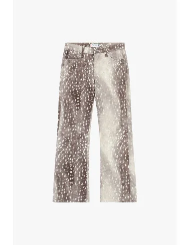 Pantaloni Cropped Stampa Maculata Vestibilità Dritta Please